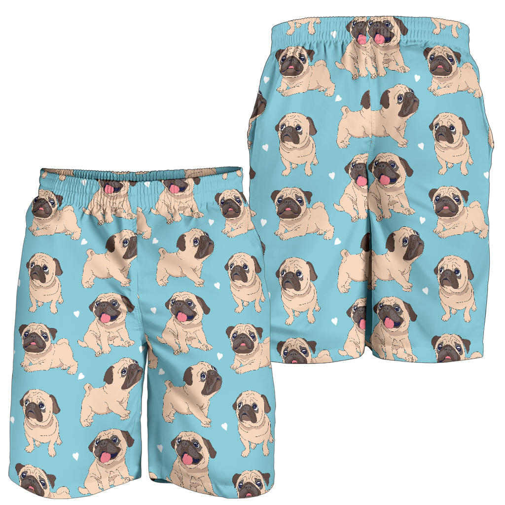 Pug Pattern Print Design A03 Mens Shorts