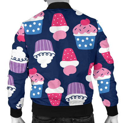 Cupcake Pattern Print Design CP04 Men Bomber Jacket
