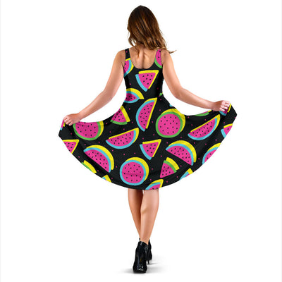 Watermelon Pattern Print Design WM07 Midi Dress