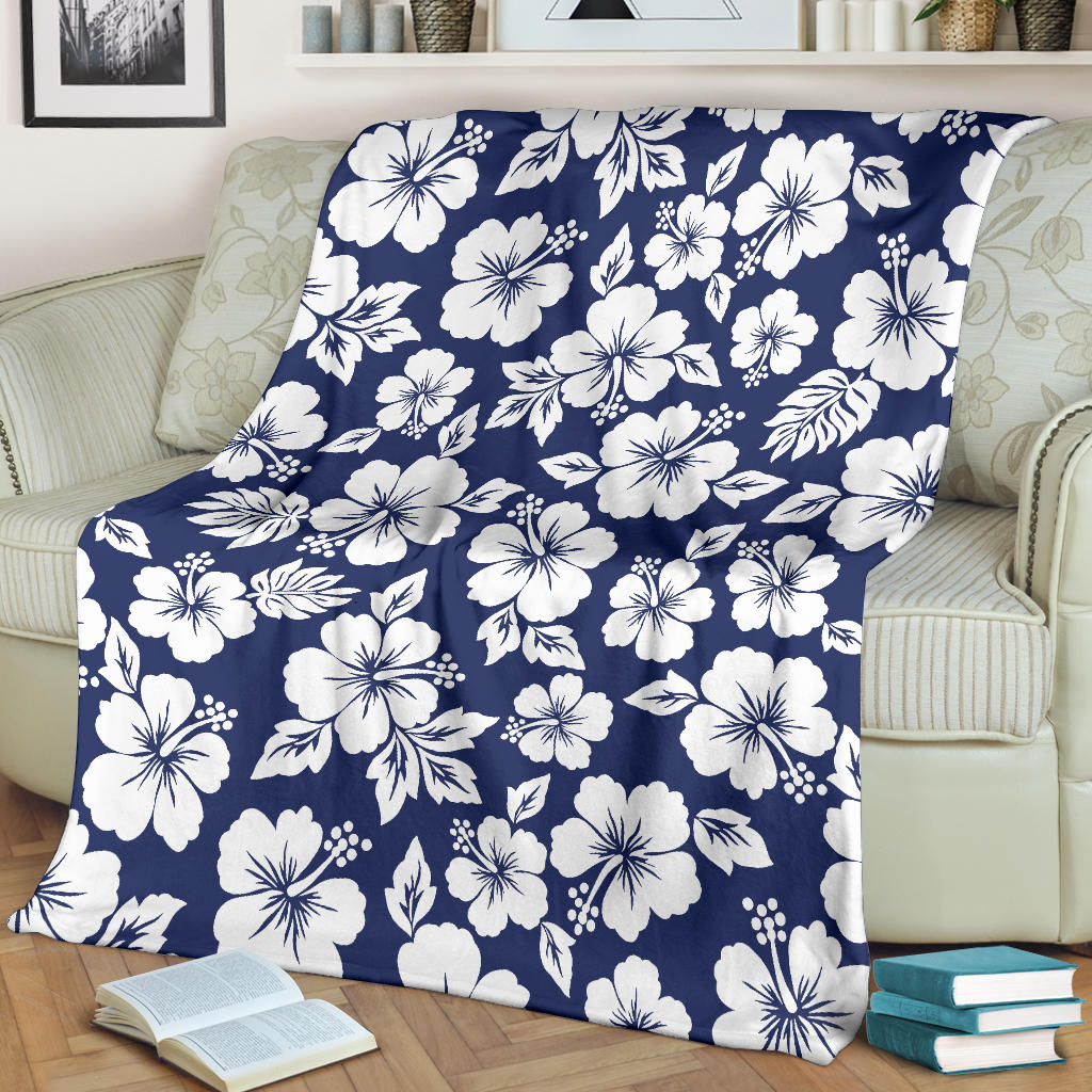 Hibiscus Pattern Print Design HB012 Fleece Blanket
