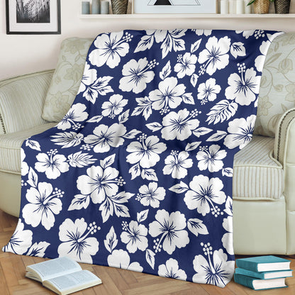 Hibiscus Pattern Print Design HB012 Fleece Blanket