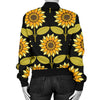 Sunflower Pattern Print Design SF015 Women Bomber Jacket