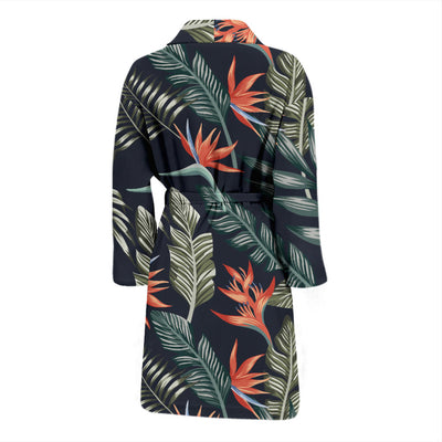 Bird Of Paradise Pattern Print Design BOP02 Men Bathrobe