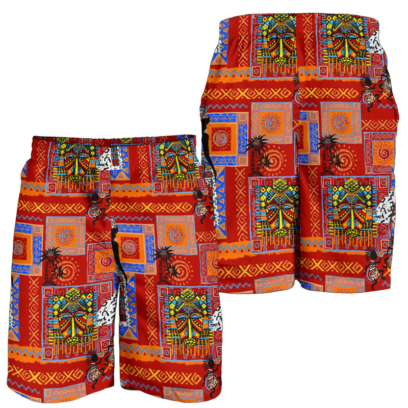 African Print Pattern Mens Shorts