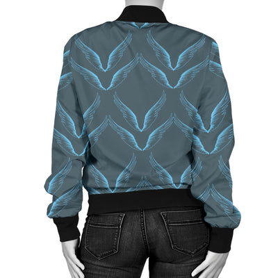 Angel Wings Pattern Print Design 04 Women's Bomber Jacket