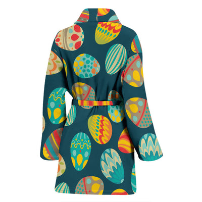 Easter Eggs Pattern Print Design RB09 Women Bathrobe