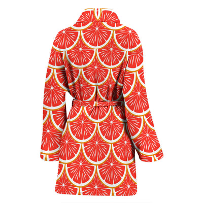 Grapefruit Pattern Print Design GF07 Women Bathrobe