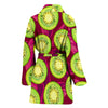 Kiwi Pattern Print Design KW05 Women Bathrobe