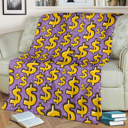 Dollar Pattern Print Design DO01 Fleece Blanket
