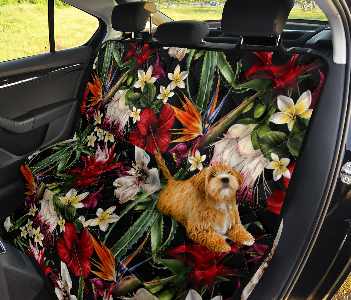 Summer Floral Pattern Print Design SF03 Rear Dog  Seat Cover