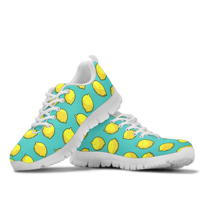 Lemon Pattern Print Design LM04 Sneakers White Bottom Shoes
