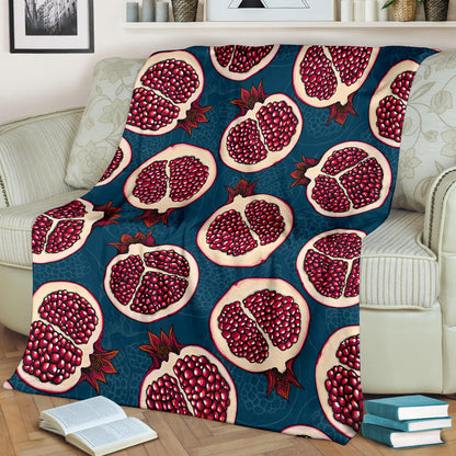 Pomegranate Pattern Print Design PG02 Fleece Blanket