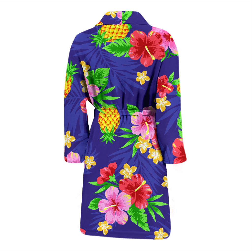 Hawaiian Themed Pattern Print Design H05 Men Bathrobe