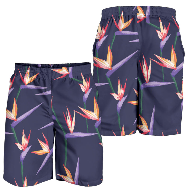 Bird Of Paradise Pattern Print Design BOP015 Mens Shorts