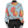 Rooster Pattern Print Design A05 Women's Bomber Jacket