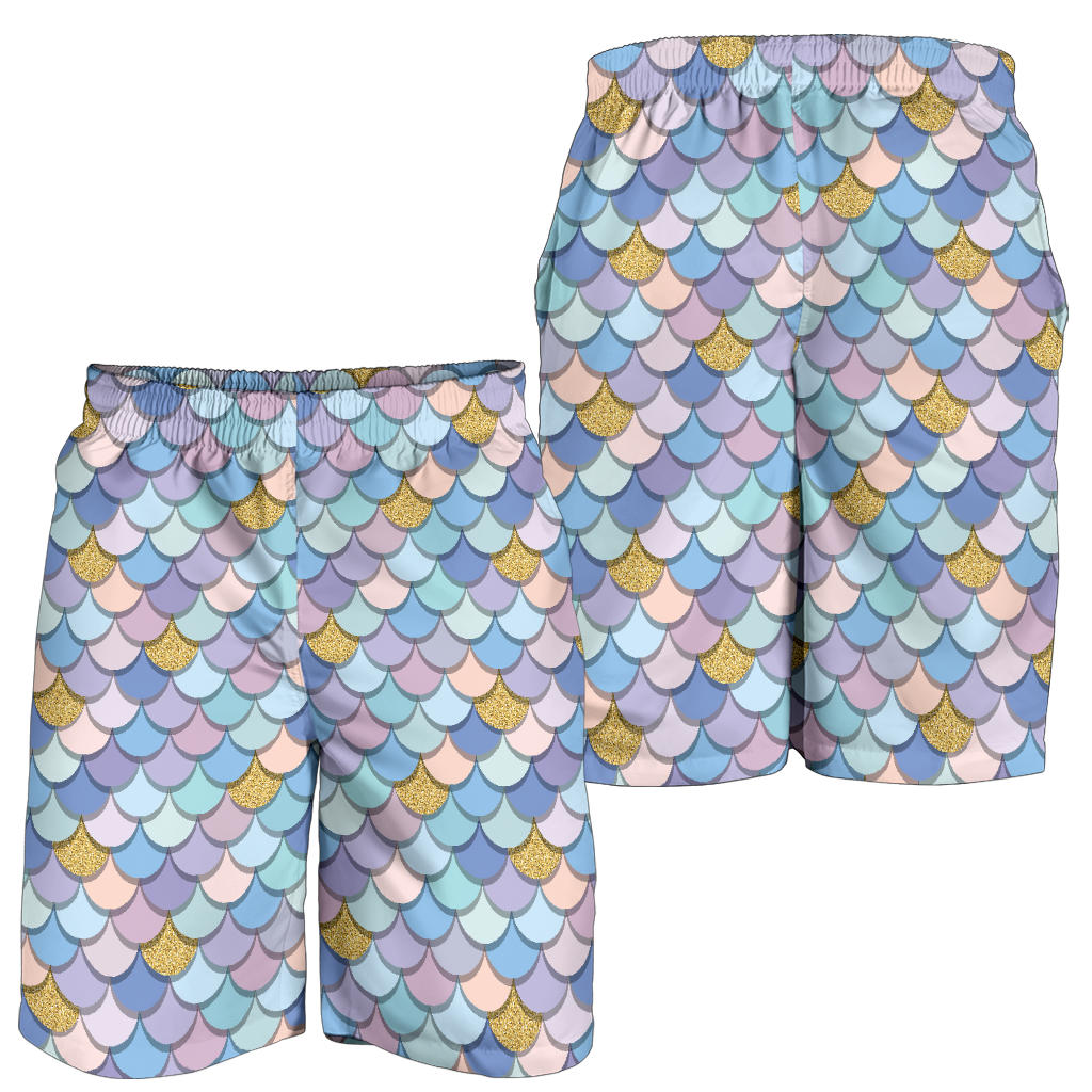 Mermaid Scales Pattern Print Design 05 Mens Shorts