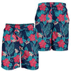 Flamingo Red Hibiscus Pattern Mens Shorts