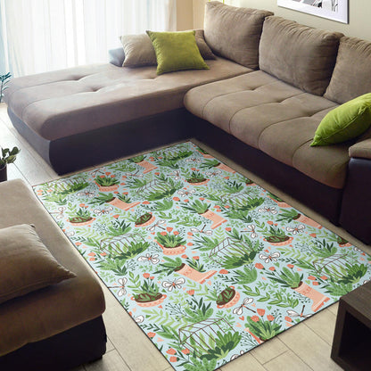 Gardening Pattern Print Design G04 Area Rugs