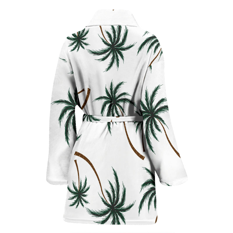 Palm Tree Pattern Print Design PT07 Women Bathrobe