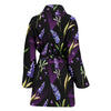 Lavender Pattern Print Design LV07 Women Bathrobe