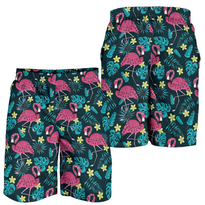 Flamingo Print Pattern Mens Shorts