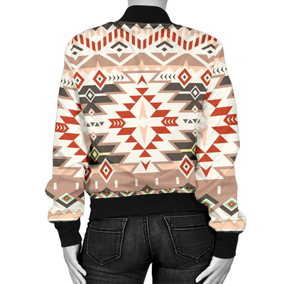 Aztec Pattern Print Design 05 Women's Bomber Jacket