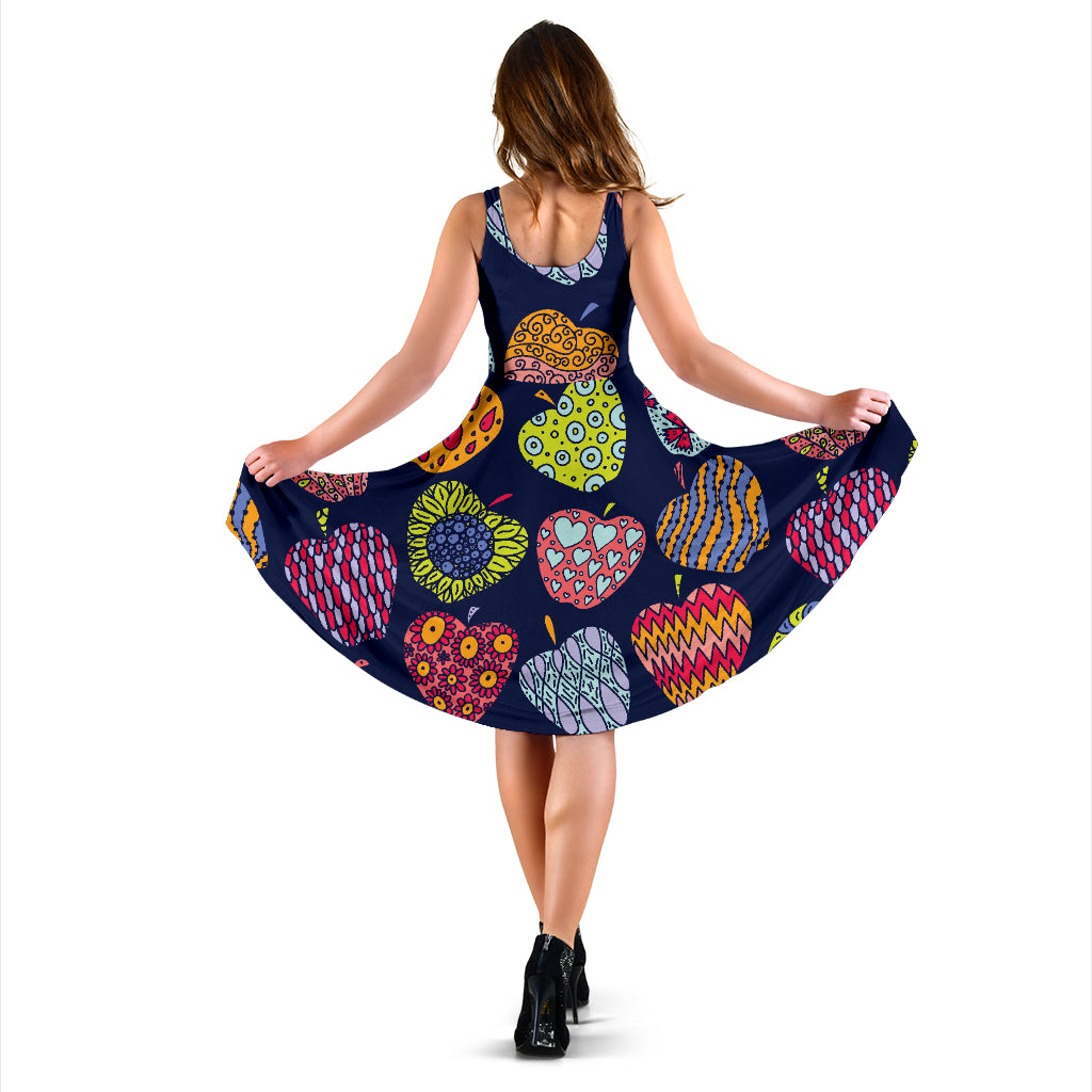 Apple Pattern Print Design AP05 Midi Dress