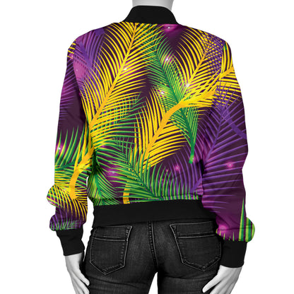 Mardi Gras Pattern Print Design 09 Women's Bomber Jacket