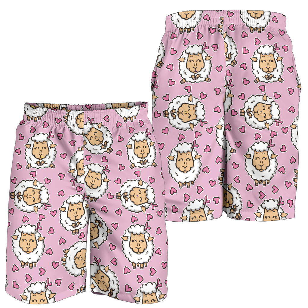 Sheep Cute Pattern Print Design 01 Mens Shorts