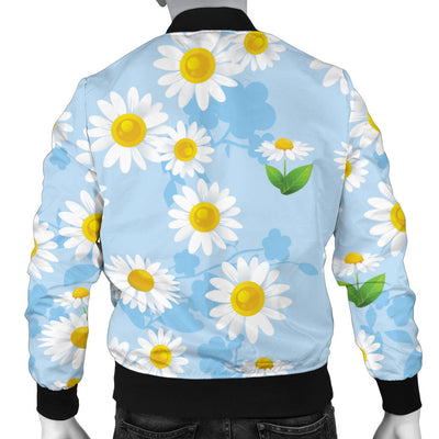 Daisy Pattern Print Design DS010 Men Bomber Jacket