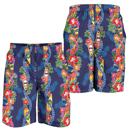 Hawaiian Themed Pattern Print Design H04 Mens Shorts