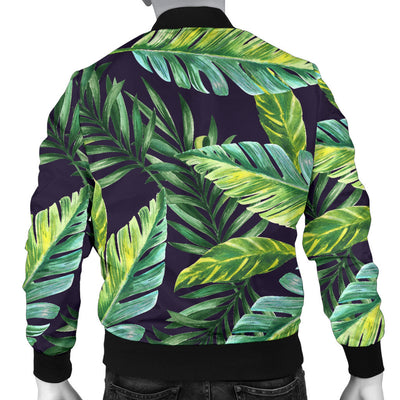Tropical Flower Pattern Print Design TF06 Men Bomber Jacket