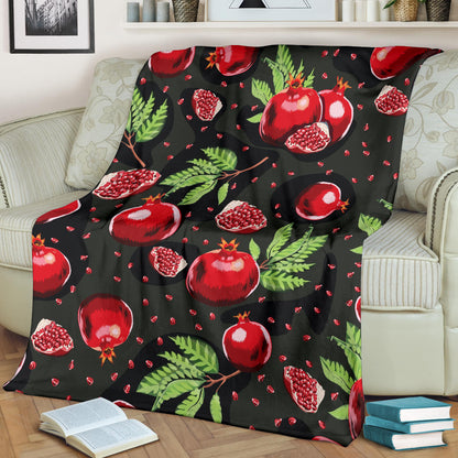 Pomegranate Pattern Print Design PG06 Fleece Blanket