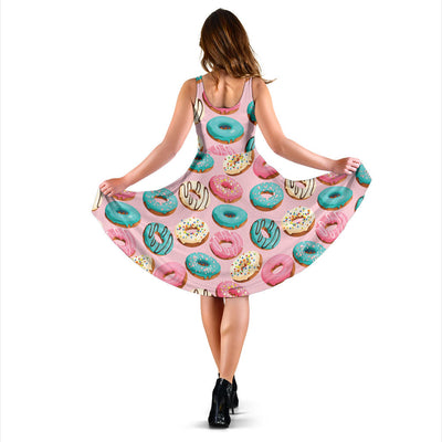 Donut Pattern Print Design DN06 Midi Dress