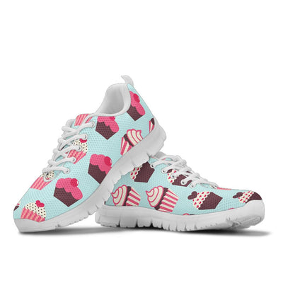 CupCake Print Pattern Sneakers White Bottom Shoes