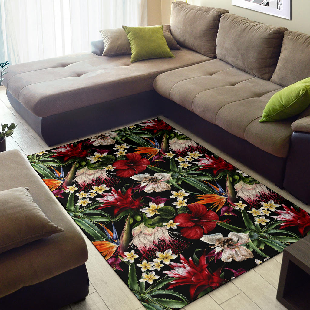 Summer Floral Pattern Print Design SF03 Area Rugs