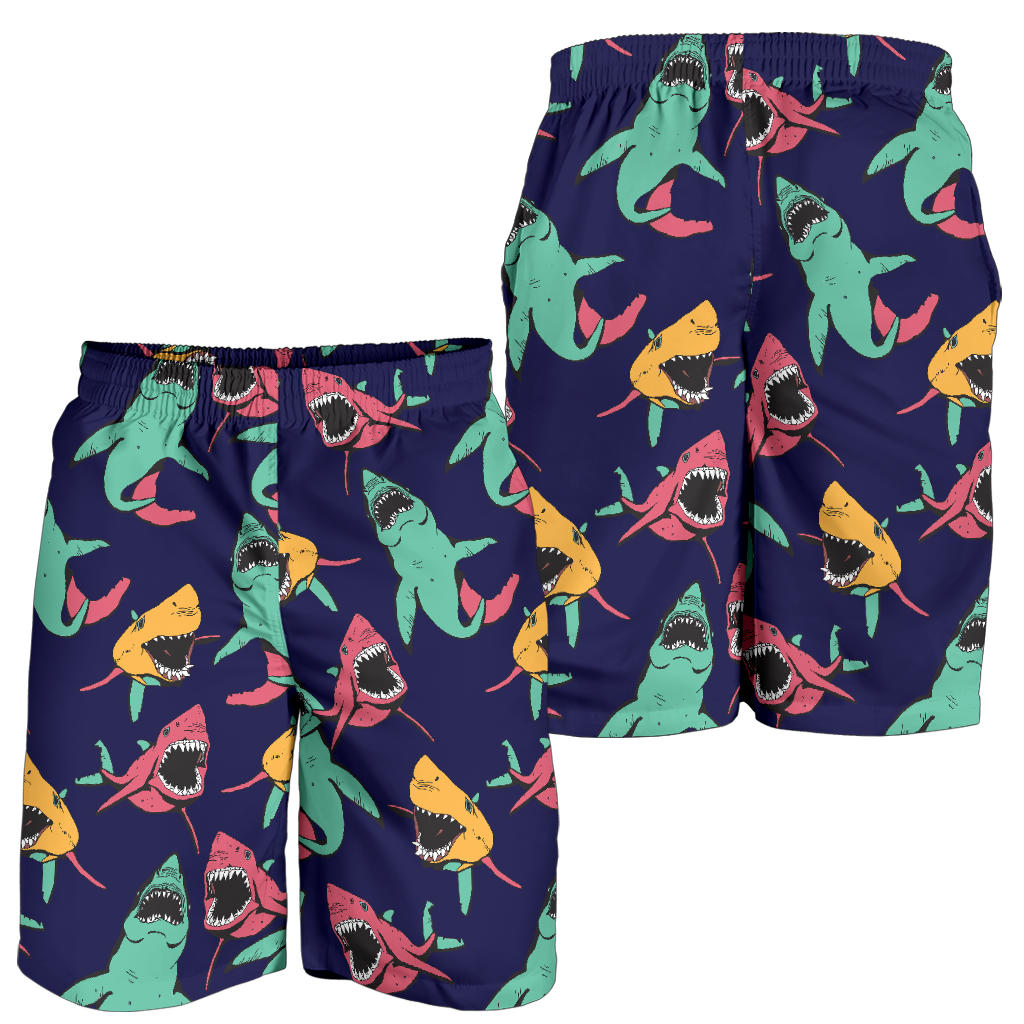 Shark Bite Pattern Mens Shorts