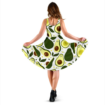 Avocado Pattern Print Design AC06 Midi Dress