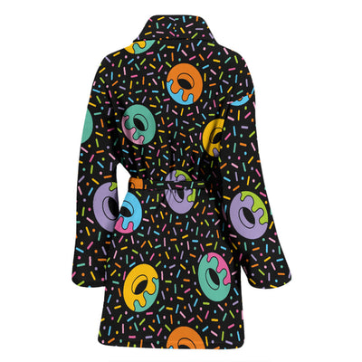 Donut Pattern Print Design DN012 Women Bathrobe