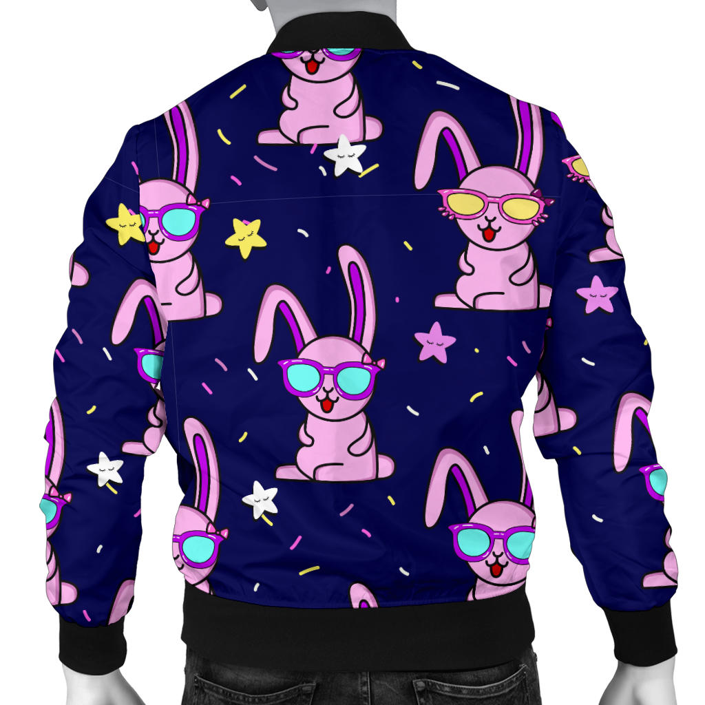 Rabbit Baby Pattern Print Design RB015 Men Bomber Jacket