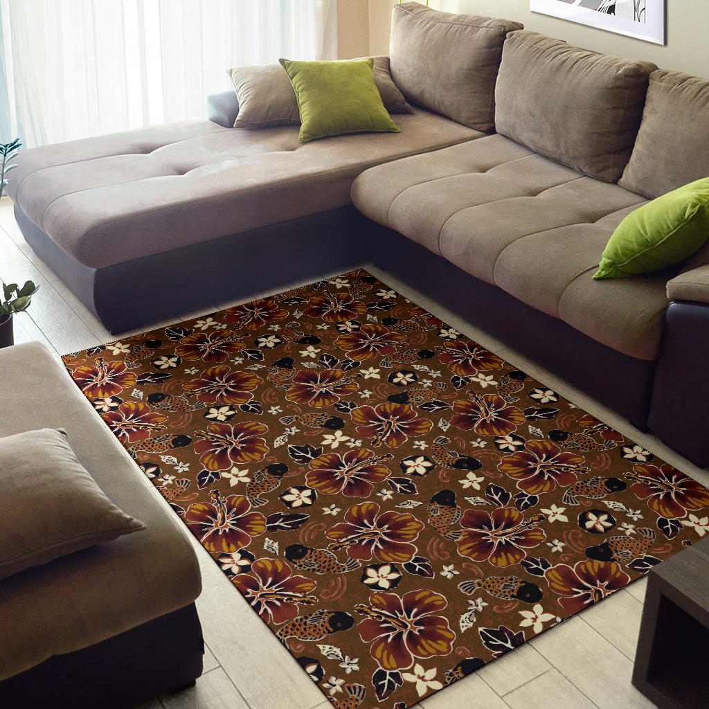 Hawaiian Themed Pattern Print Design H01 Area Rugs