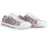 Cherry Blossom Pattern Print Design CB05 White Bottom Low Top Shoes