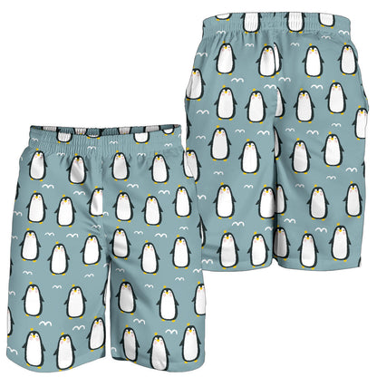 Penguin Pattern Print Design A02 Mens Shorts
