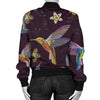 Hummingbird Pattern Print Design 04 Women's Bomber Jacket