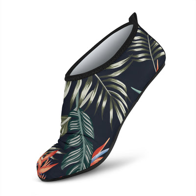 Bird Of Paradise Pattern Print Design BOP02 Aqua Water Shoes