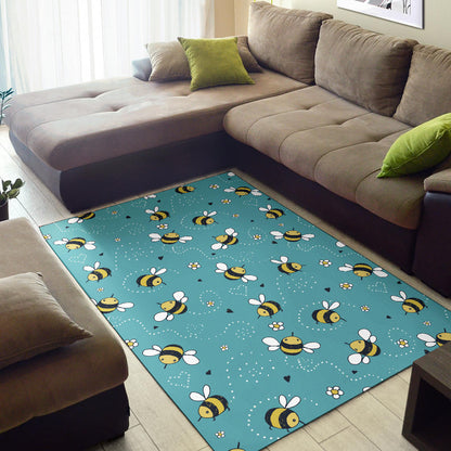Bee Pattern Print Design BEE02 Area Rugs