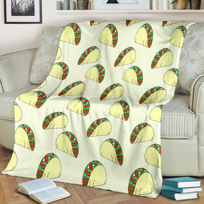 Taco Pattern Print Design TC05 Fleece Blanket