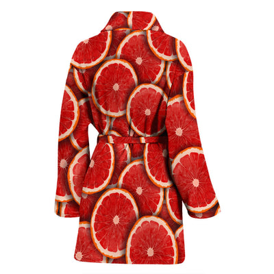 Grapefruit Pattern Print Design GF05 Women Bathrobe