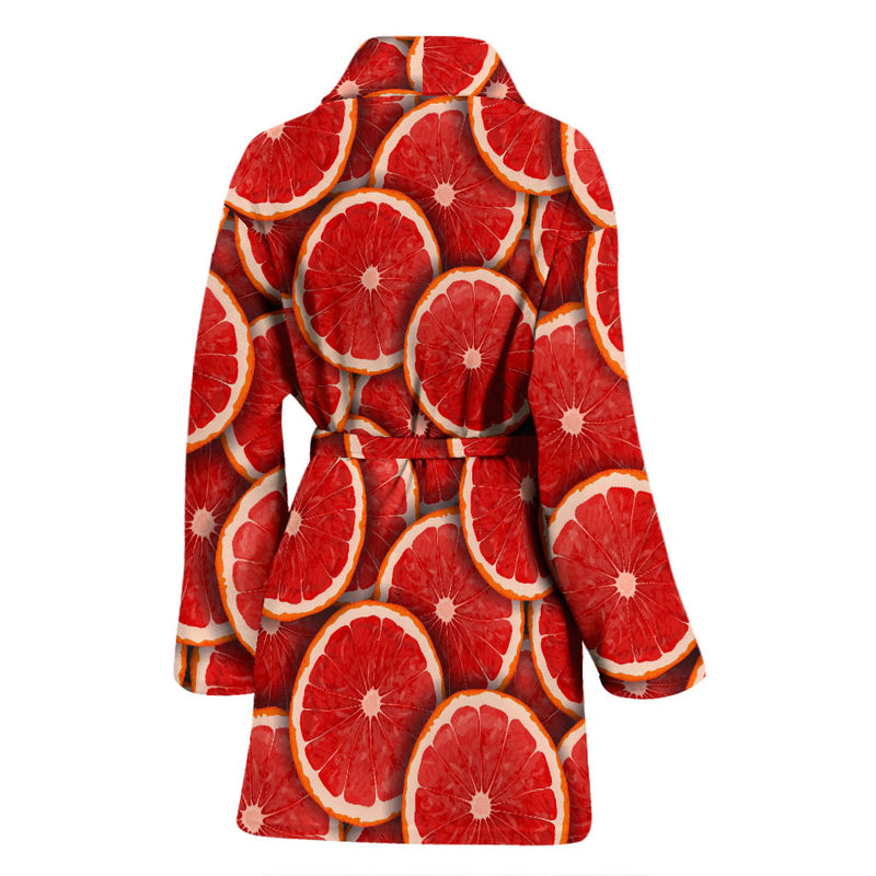 Grapefruit Pattern Print Design GF05 Women Bathrobe