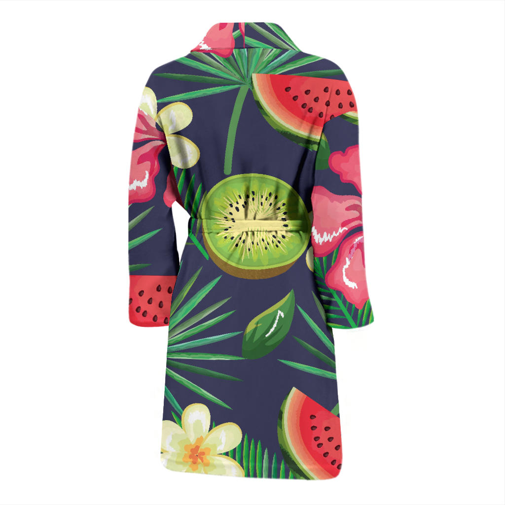 Tropical Fruits Pattern Print Design TF05 Men Bathrobe